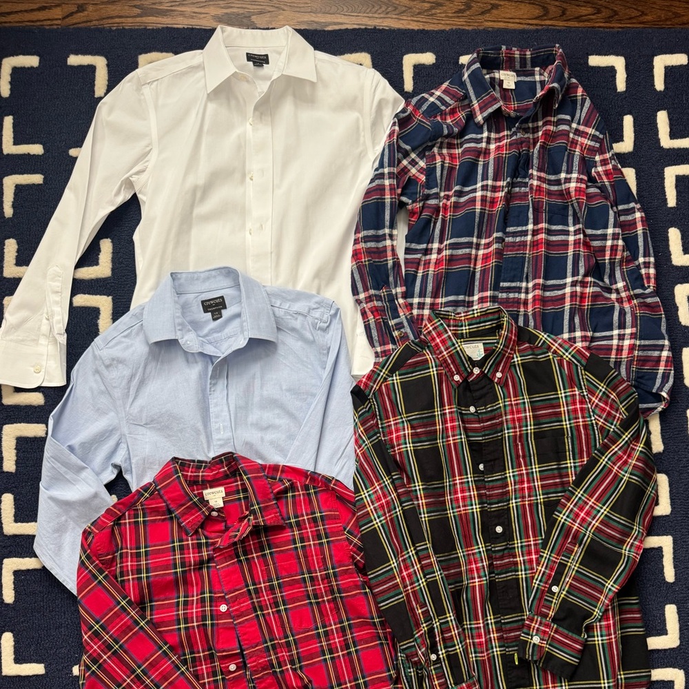 Crewcuts Boys 5 size 12 Button Down Shirts - Thompson suiting, flannel, plaid.